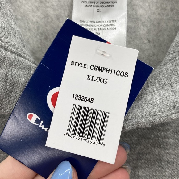 Indiana Hoosiers Shirt Mens XL Gray NCAA Basketball Henley Button Up Champion - Picture 8 of 14